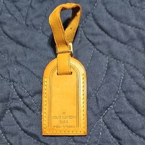 Louis Vuitton Paris Brown Leather Luggage Tag